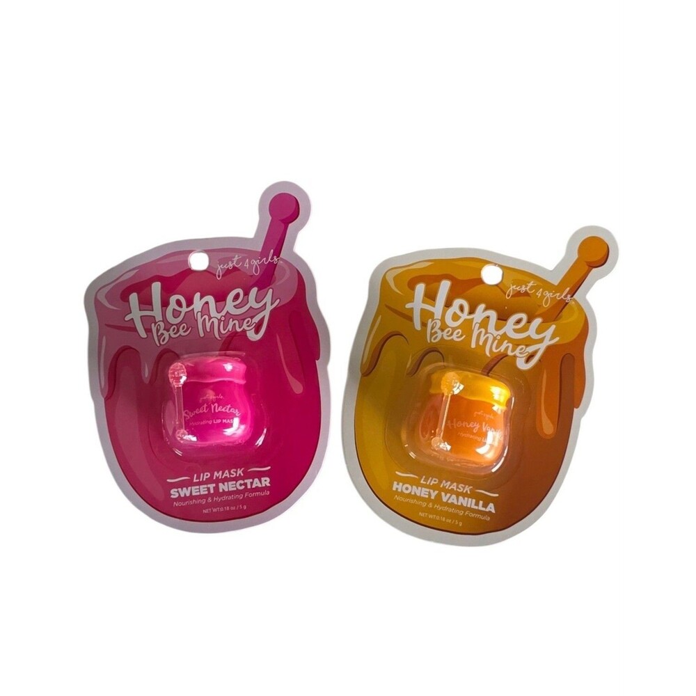 Just For Girls Honey Be Mine Lip Mask Sweet Nectar & Honey Vanilla ,2pk